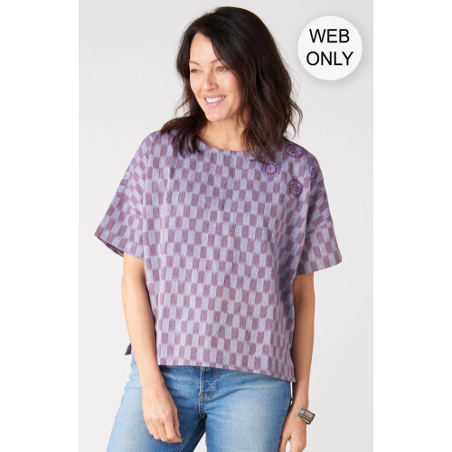 Shalini Popover Boxy Top - Light periwinkle Shalini Popover Boxy Top - Light periwinkle