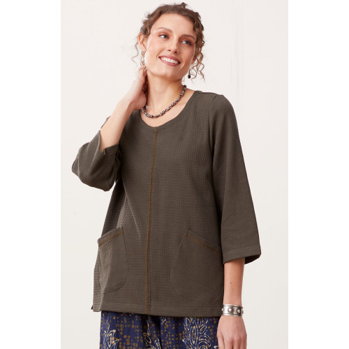 Prachi Top - Dark olive